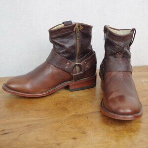 Texas Bunkhouse Ladies' Full Leather Zip UP Harness Boots 7